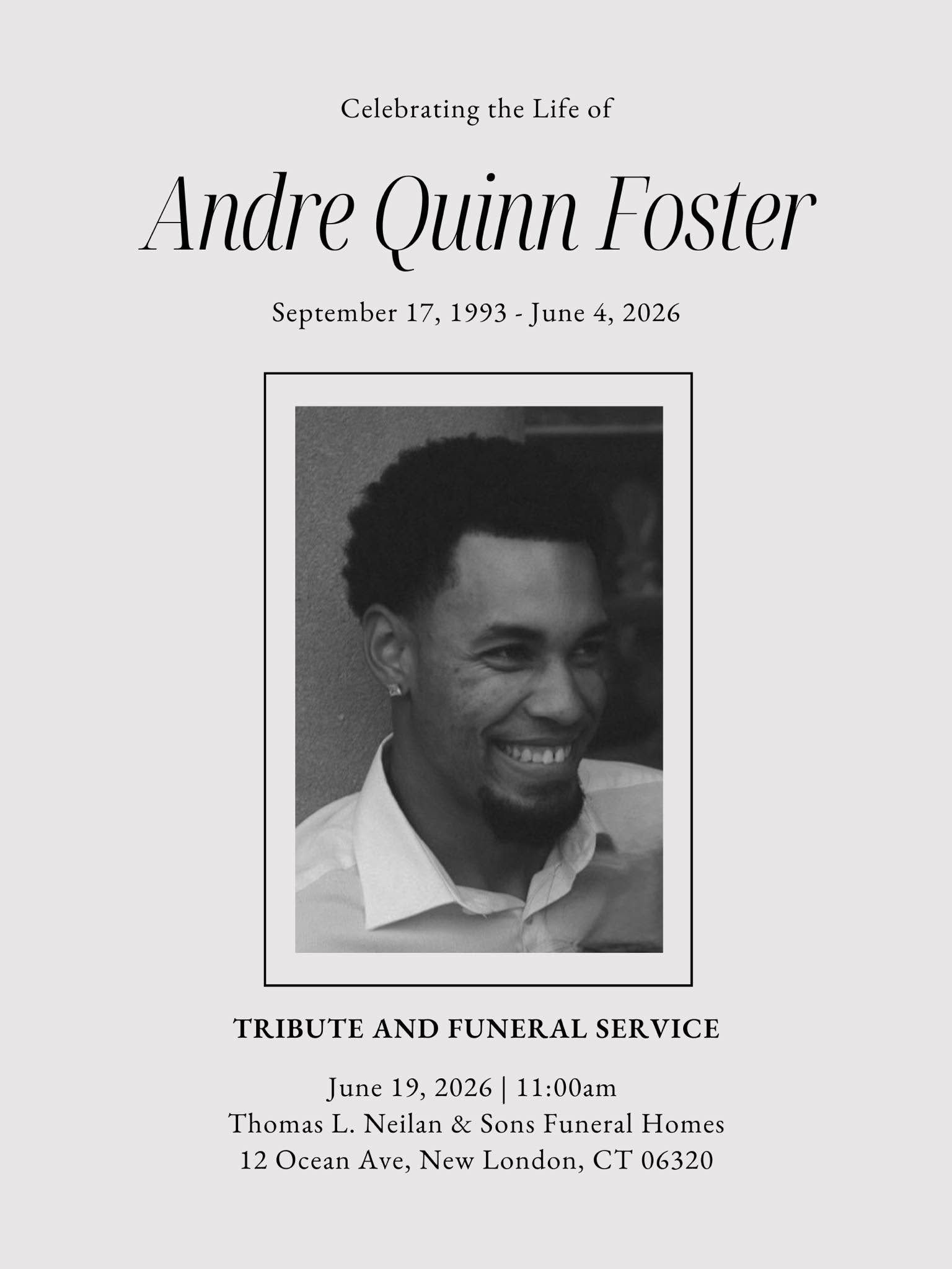 Andre Foster New London, Connecticut Death-Obituary: Funeral Date For Andre Foster Has Been Announced