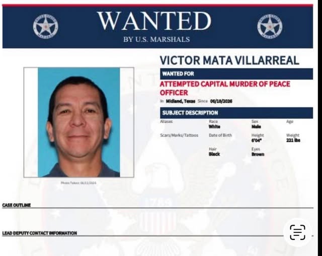 Victor Mata Villarreal Midland, Texas Shooting-Active Shooter: Midland Police Search For Suspect After Officer Shot At During Traffic Stop